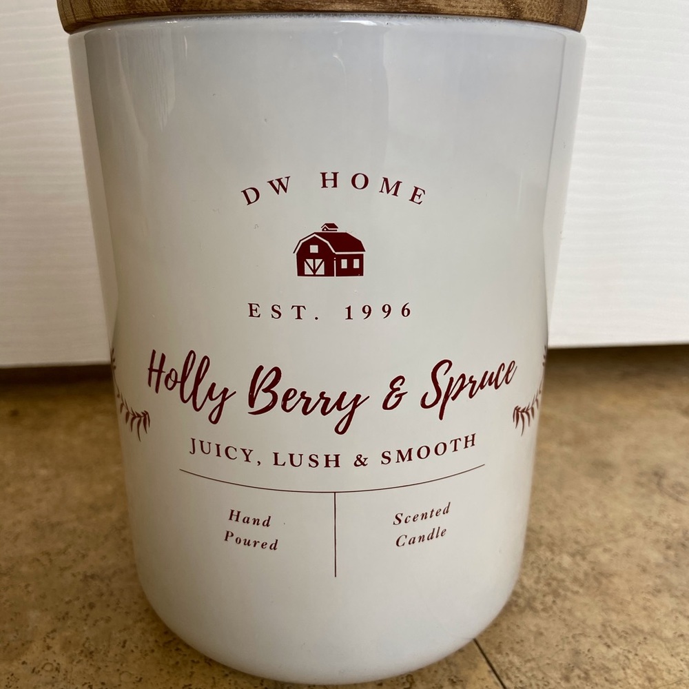 DW Home large Holly Berry & Spruce candle